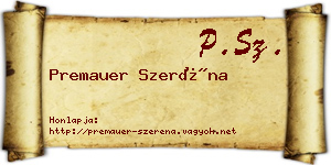 Premauer Szeréna névjegykártya